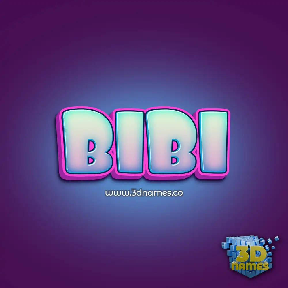 bibi in Phat Purple style - 3D name wallpaper