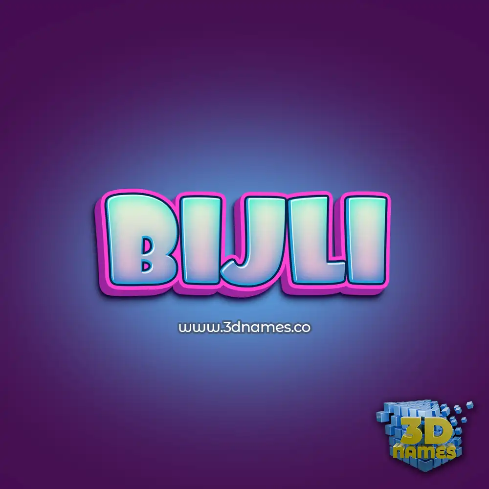 bijli in Phat Purple style - 3D name wallpaper