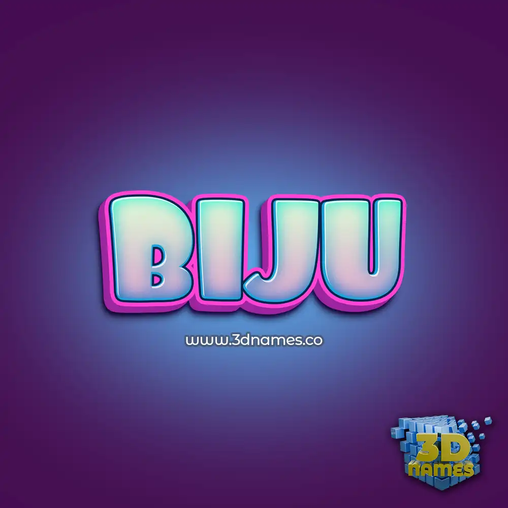biju in Phat Purple style - 3D name wallpaper
