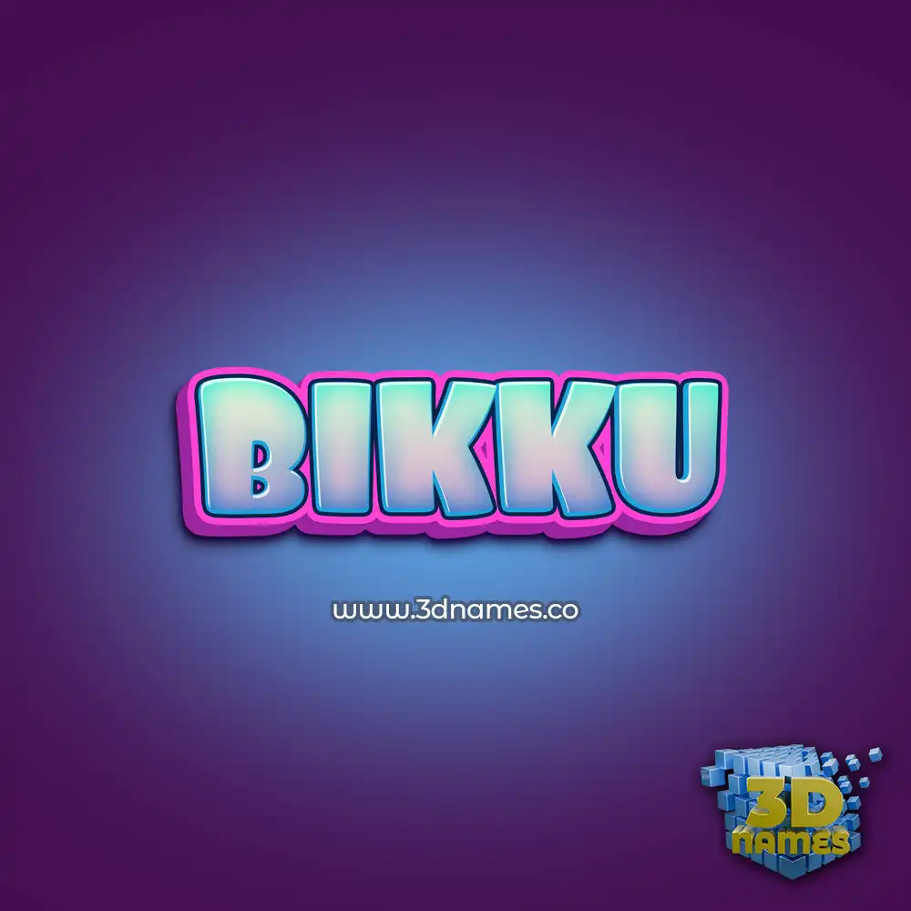 bikku in Phat Purple style - 3D name wallpaper