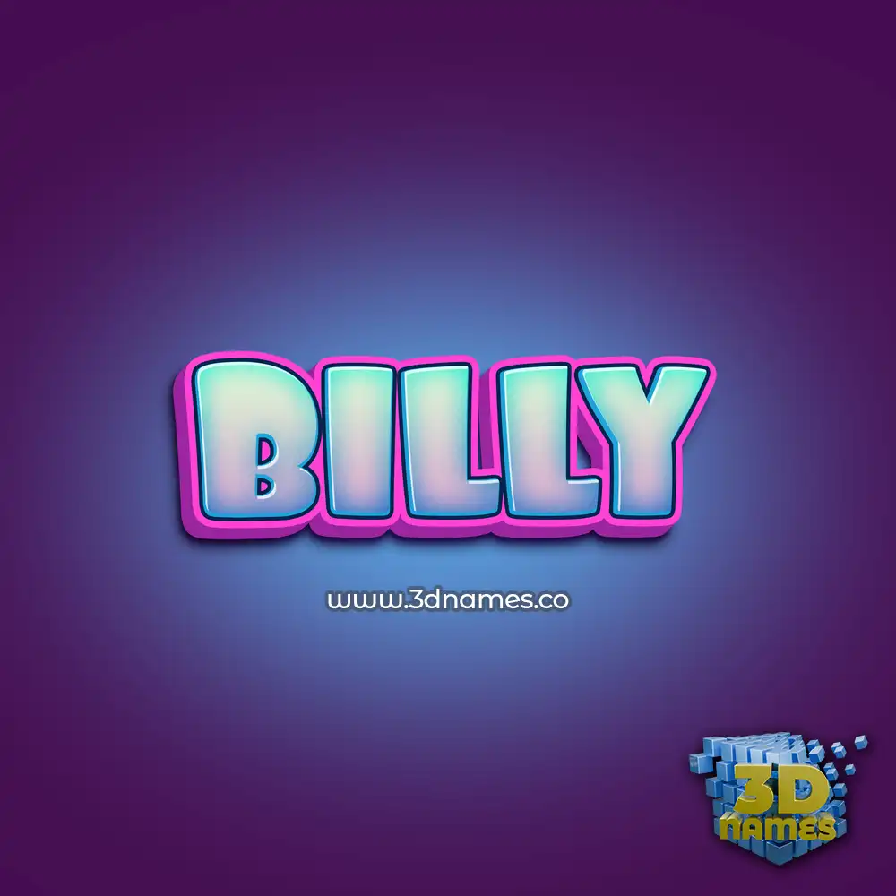 billy in Phat Purple style - 3D name wallpaper