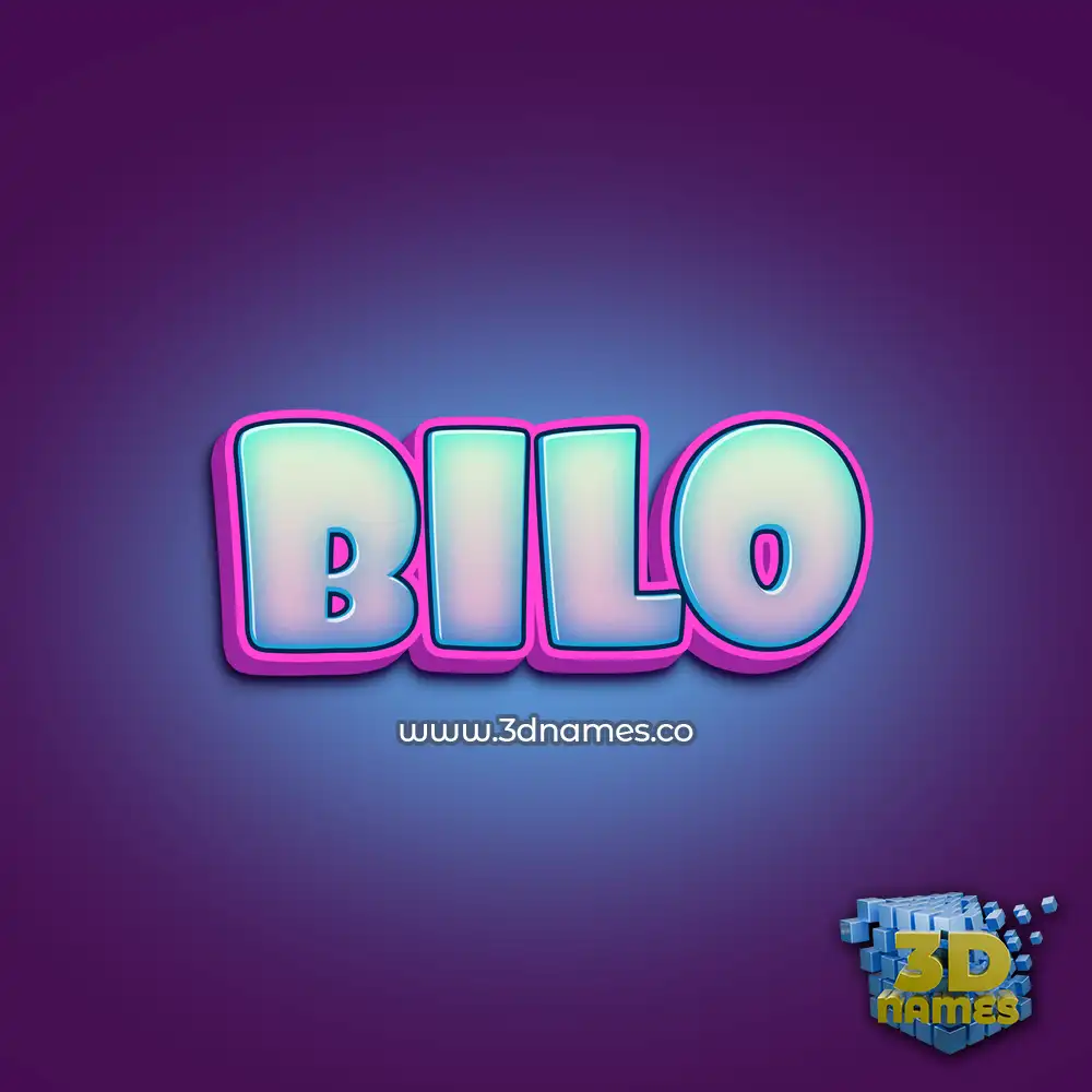 bilo in Phat Purple style - 3D name wallpaper
