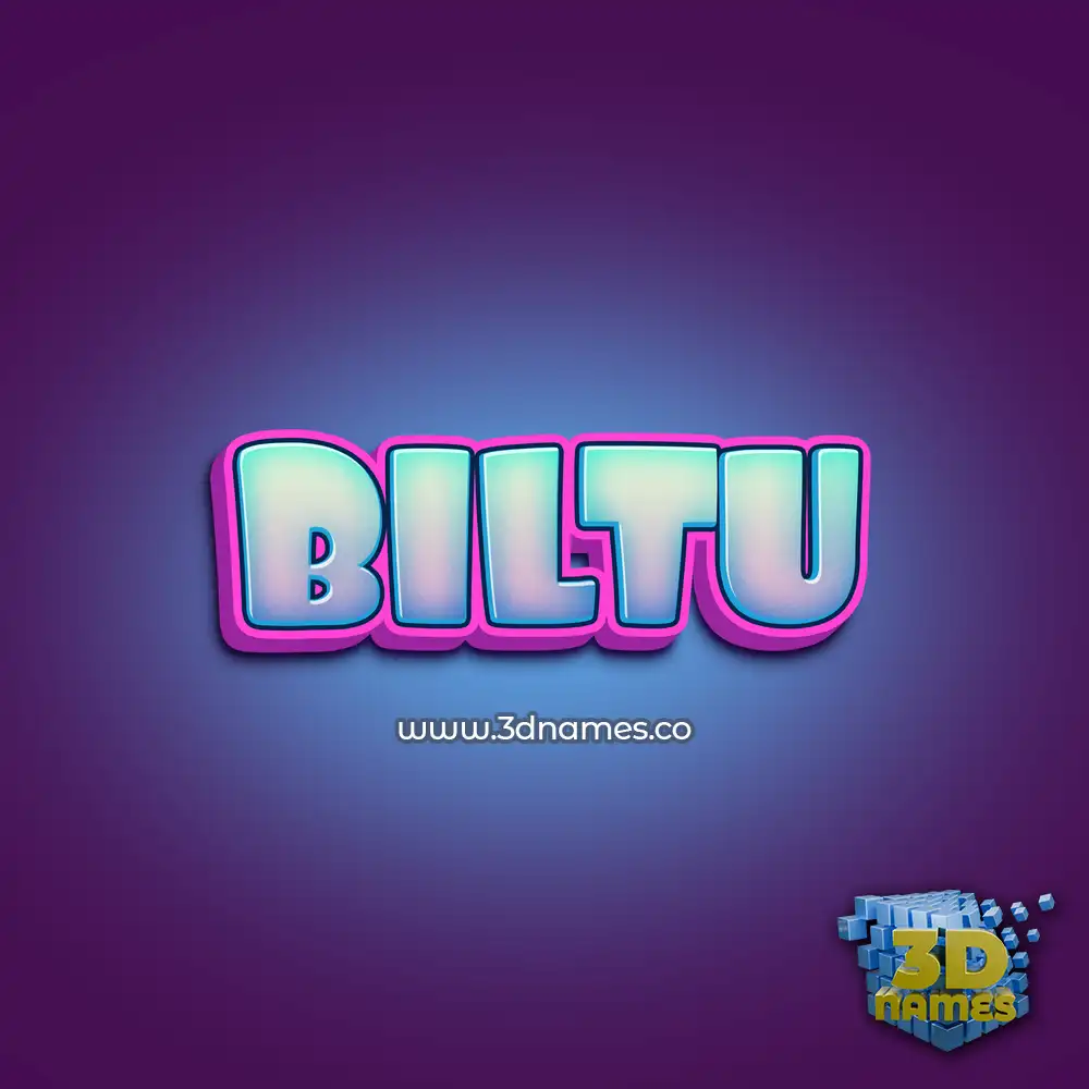 biltu in Phat Purple style - 3D name wallpaper