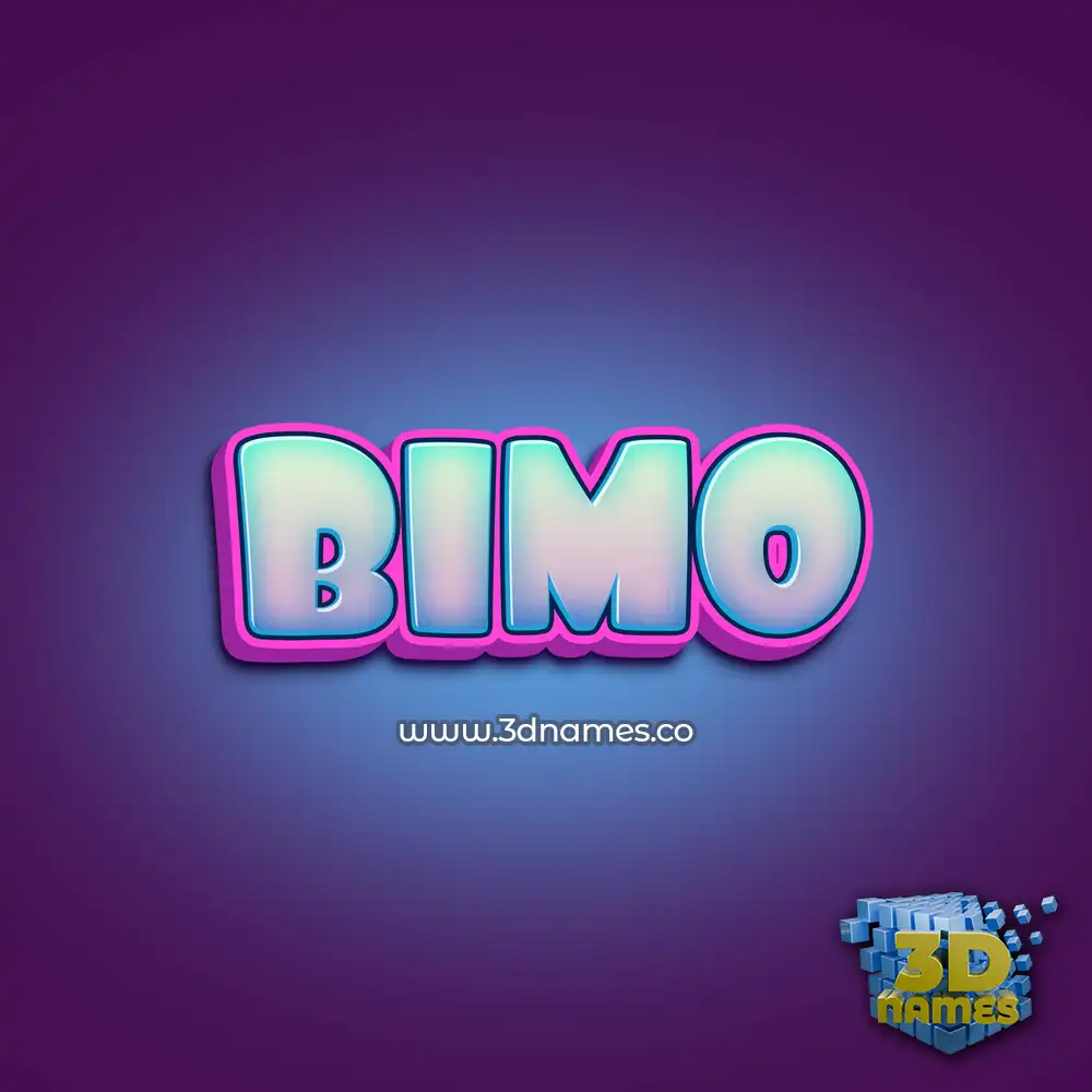 bimo in Phat Purple style - 3D name wallpaper