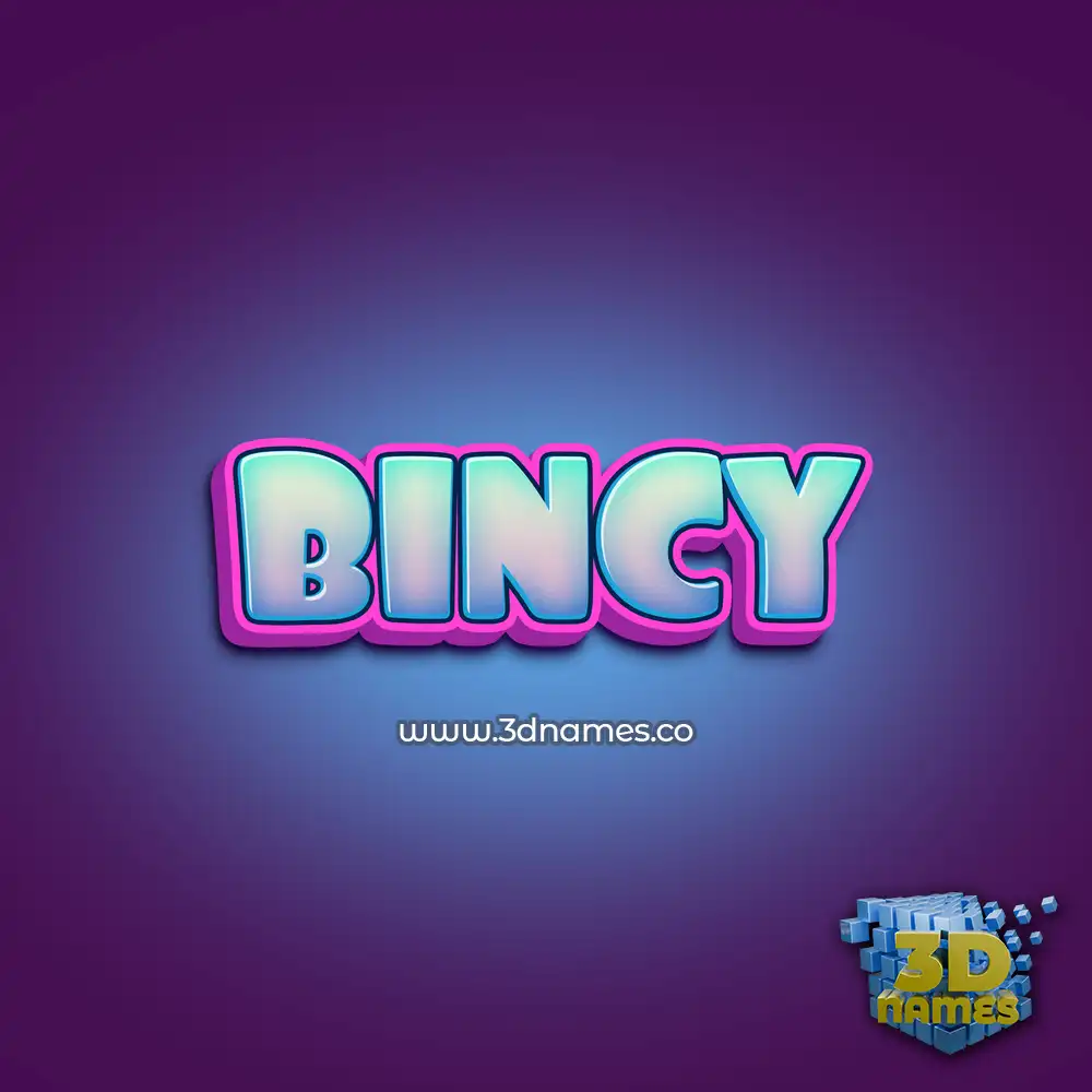 bincy in Phat Purple style - 3D name wallpaper