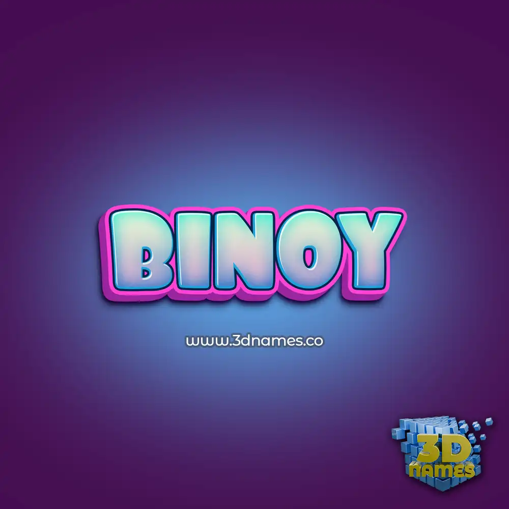 binoy in Phat Purple style - 3D name wallpaper
