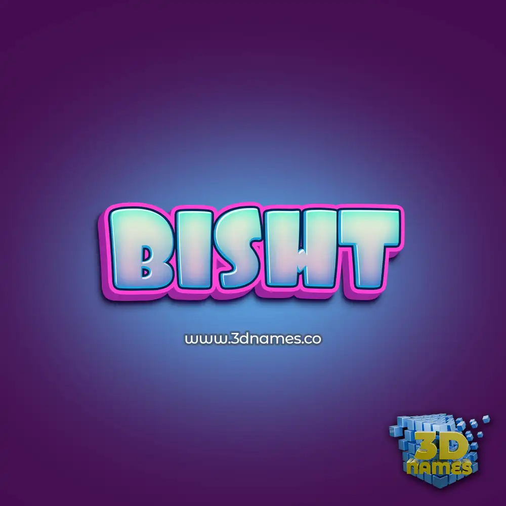 bisht in Phat Purple style - 3D name wallpaper