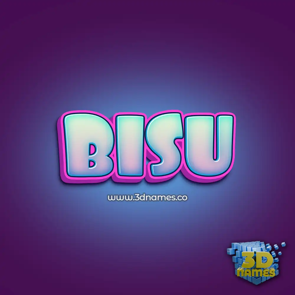 bisu in Phat Purple style - 3D name wallpaper