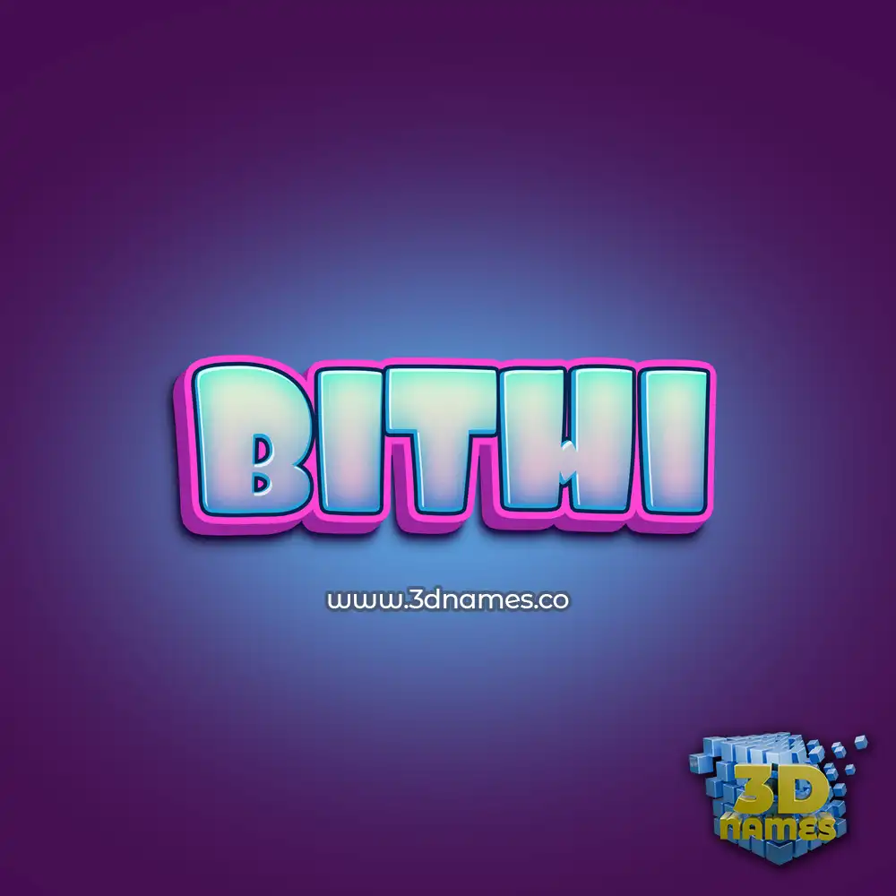 bithi in Phat Purple style - 3D name wallpaper
