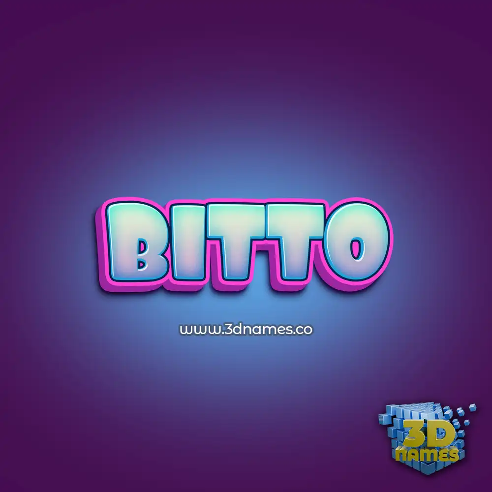 bitto in Phat Purple style - 3D name wallpaper