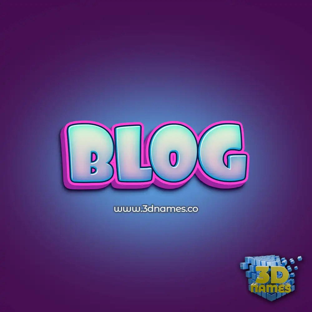 blog in Phat Purple style - 3D name wallpaper