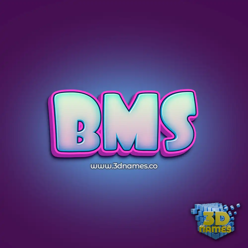 bms in Phat Purple style - 3D name wallpaper