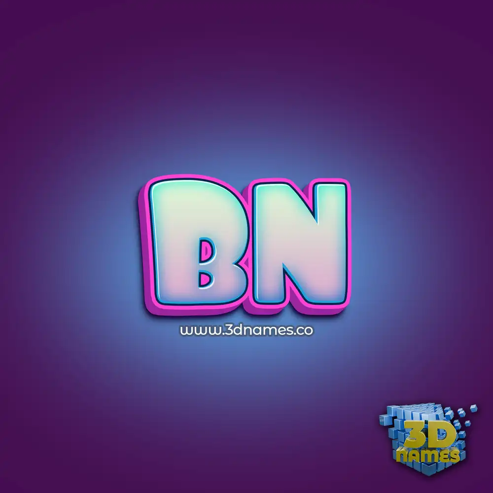 bn in Phat Purple style - 3D name wallpaper