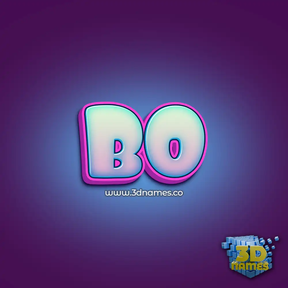 bo in Phat Purple style - 3D name wallpaper