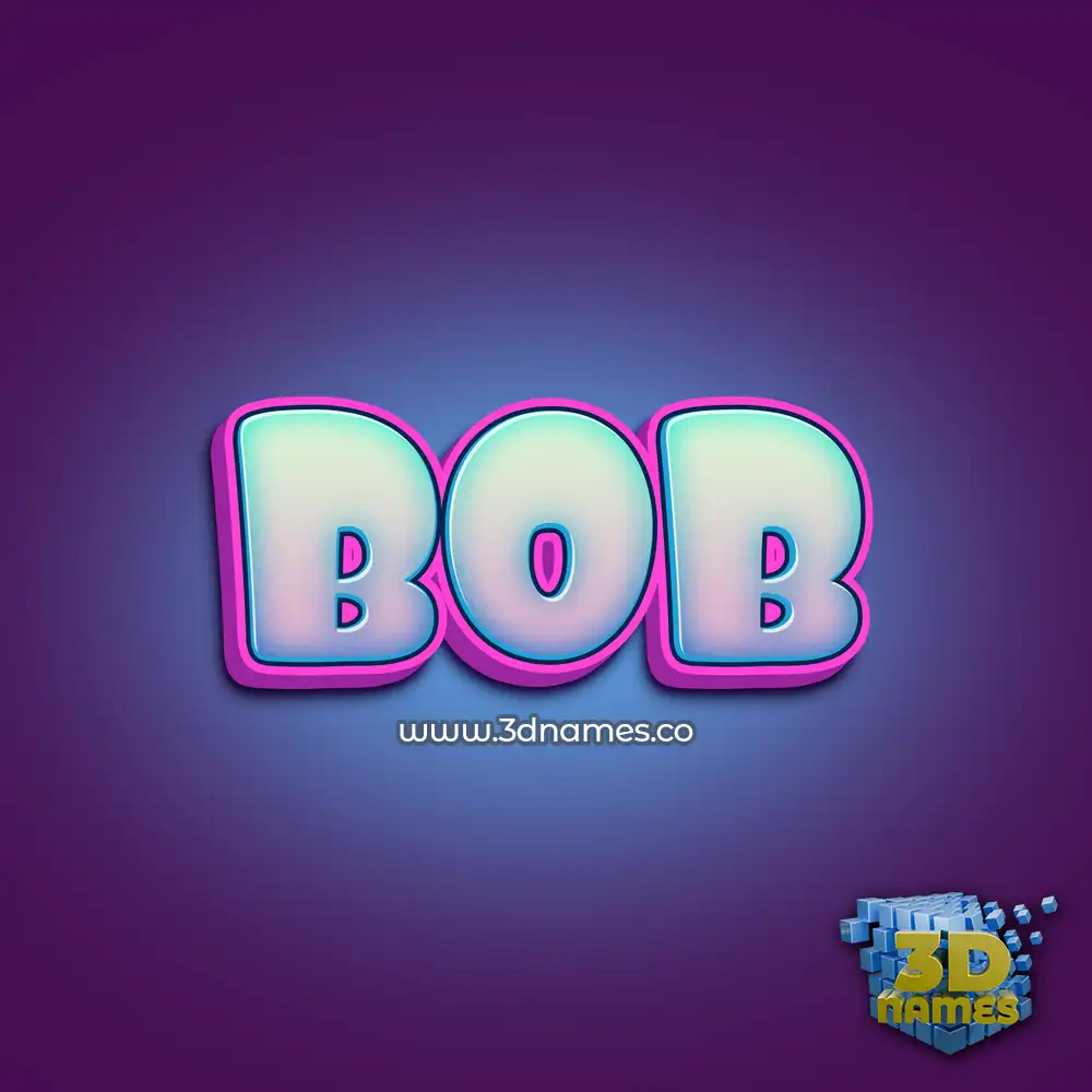 bob in Phat Purple style - 3D name wallpaper