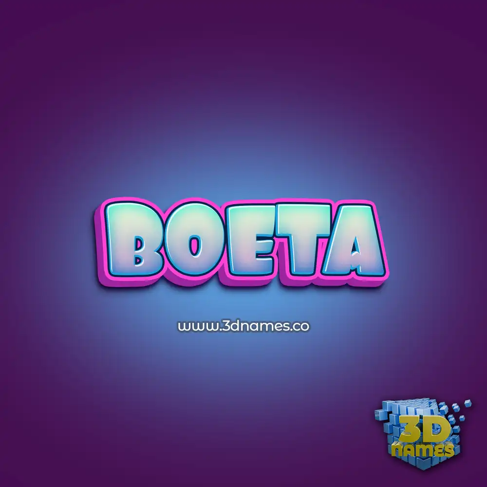 boeta in Phat Purple style - 3D name wallpaper