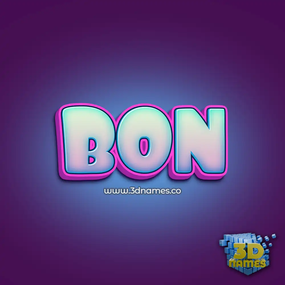 bon in Phat Purple style - 3D name wallpaper