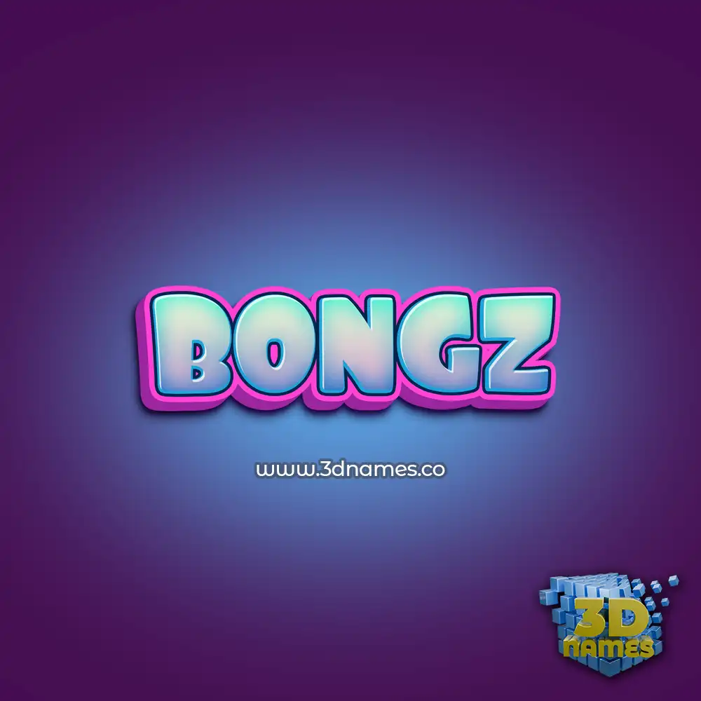 bongz in Phat Purple style - 3D name wallpaper
