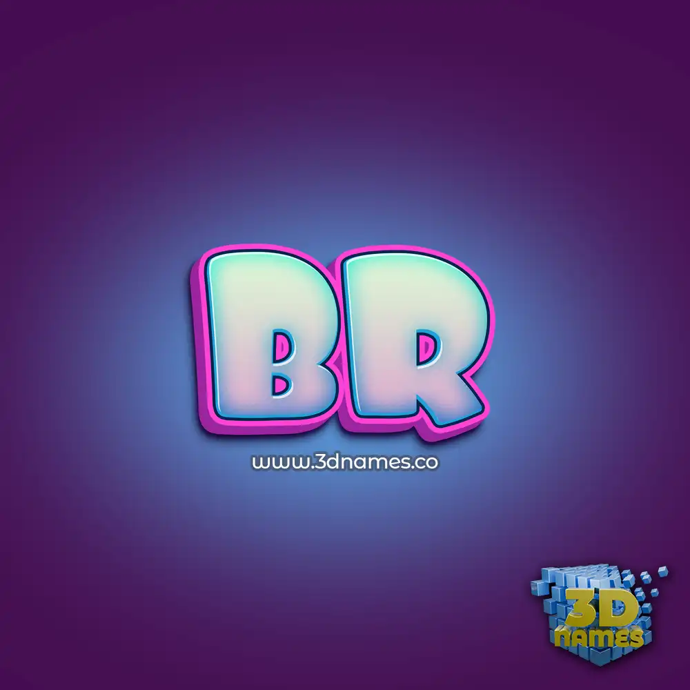 br in Phat Purple style - 3D name wallpaper