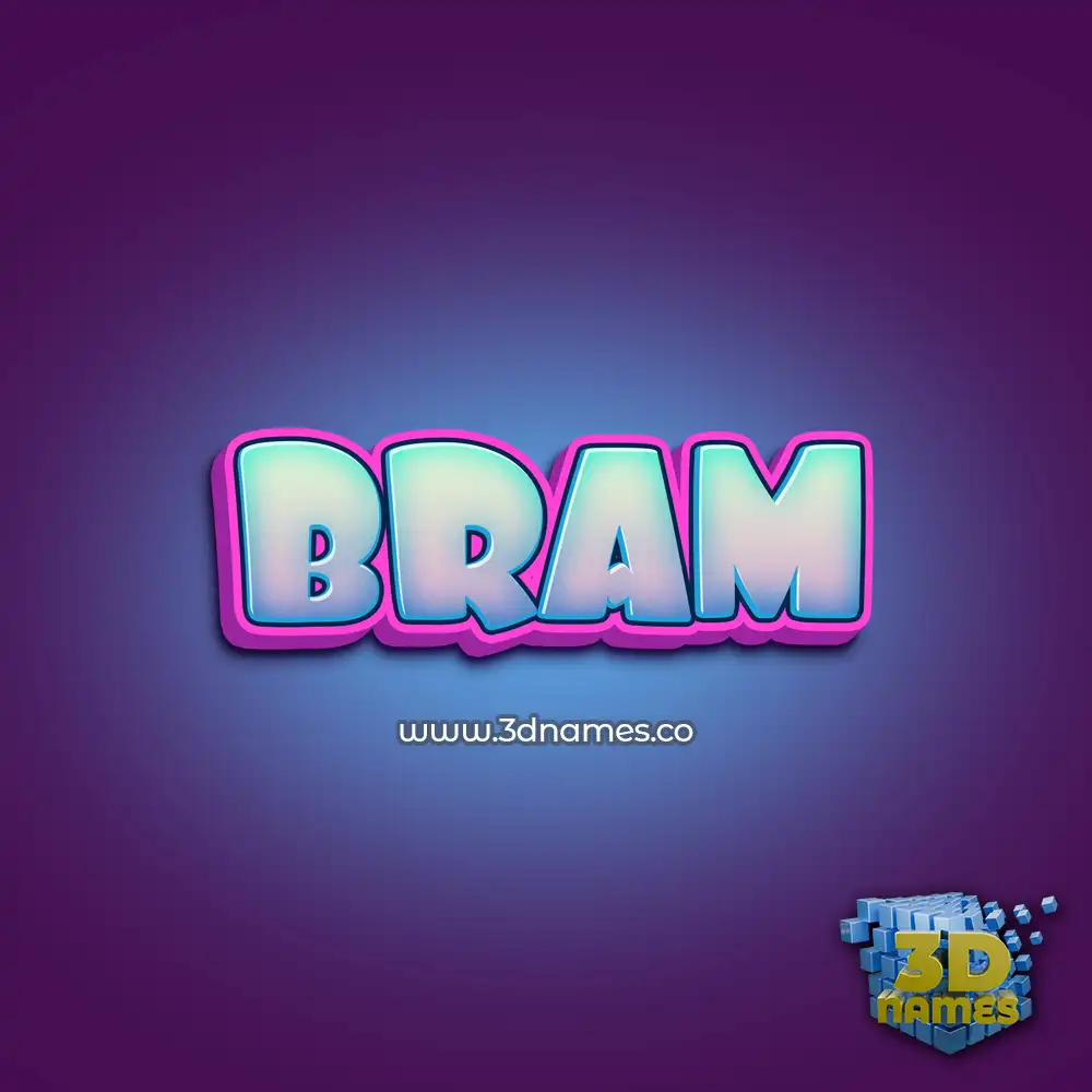 bram in Phat Purple style - 3D name wallpaper