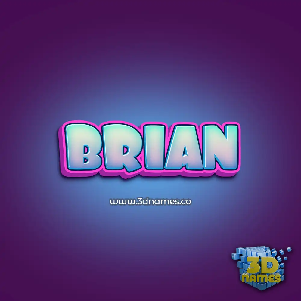 brian in Phat Purple style - 3D name wallpaper