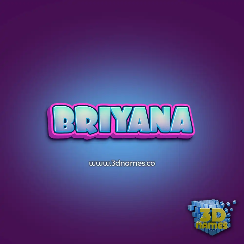 briyana in Phat Purple style - 3D name wallpaper