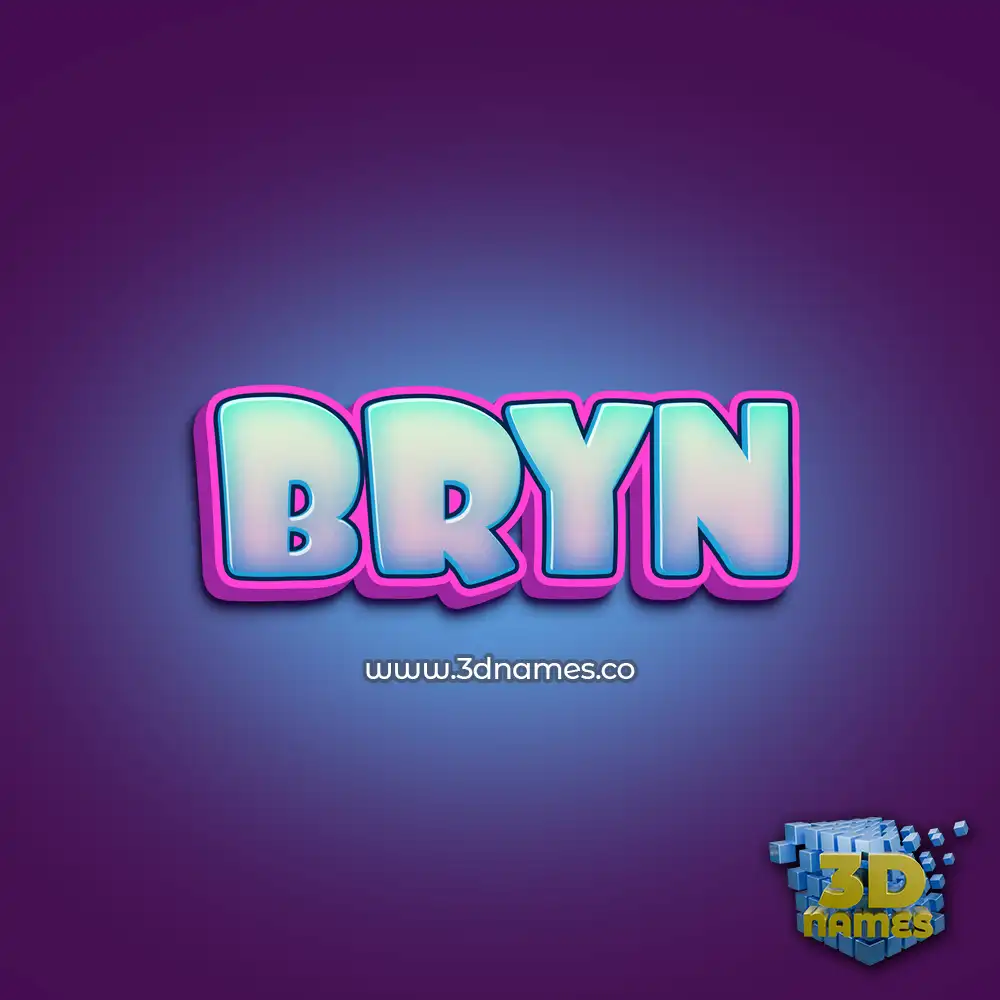 bryn in Phat Purple style - 3D name wallpaper