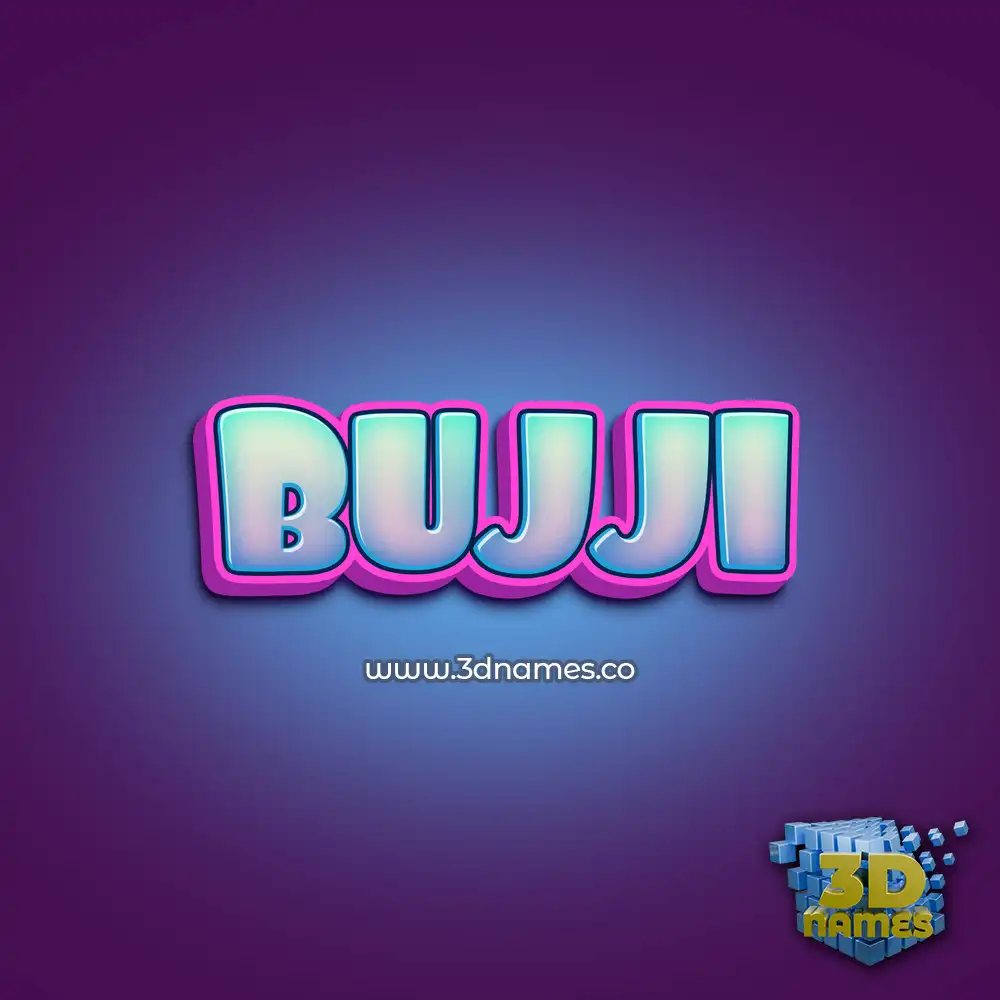 bujji in Phat Purple style - 3D name wallpaper