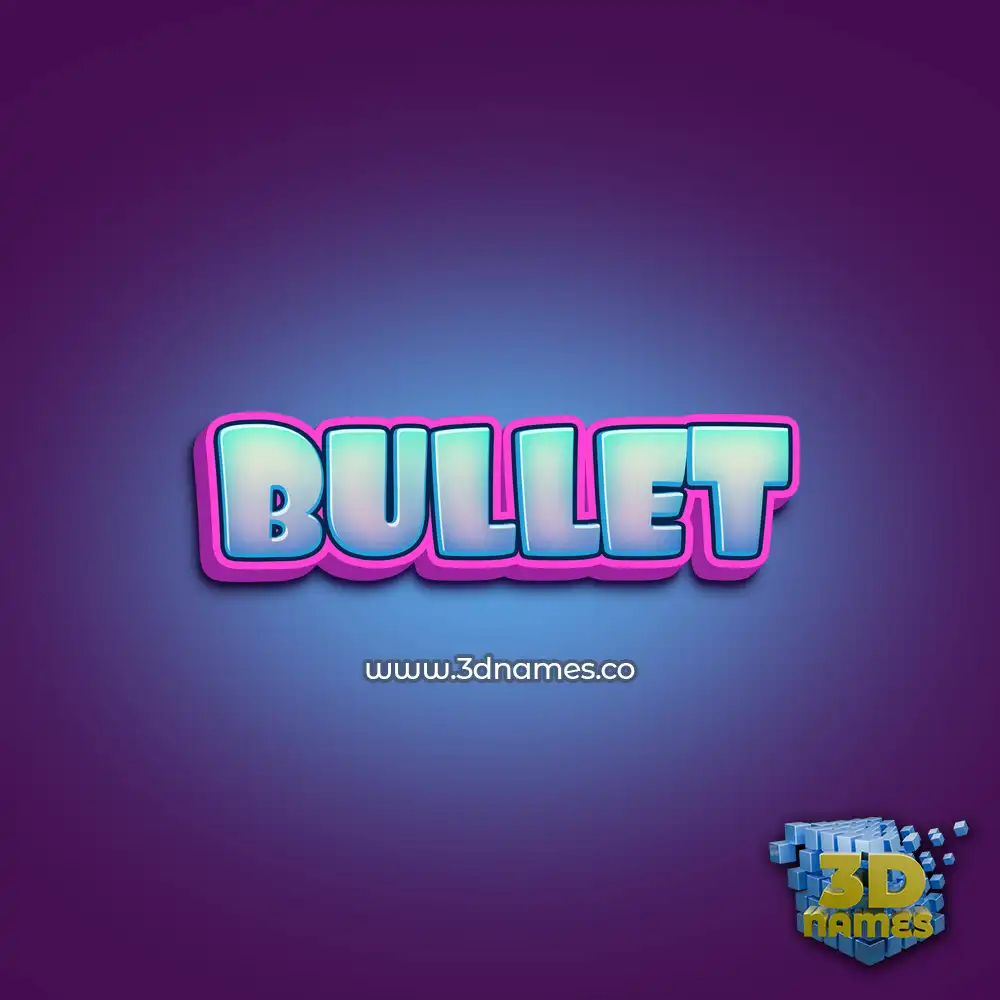 bullet in Phat Purple style - 3D name wallpaper
