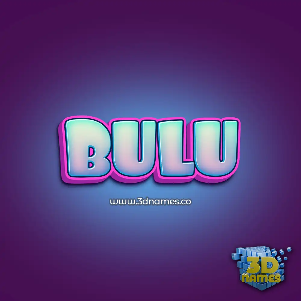 bulu in Phat Purple style - 3D name wallpaper