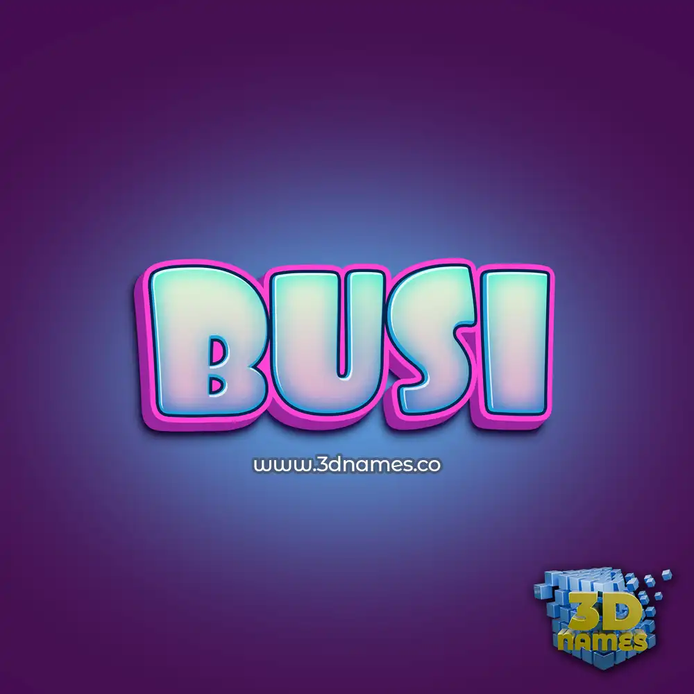 busi in Phat Purple style - 3D name wallpaper
