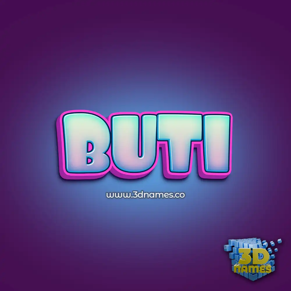 buti in Phat Purple style - 3D name wallpaper