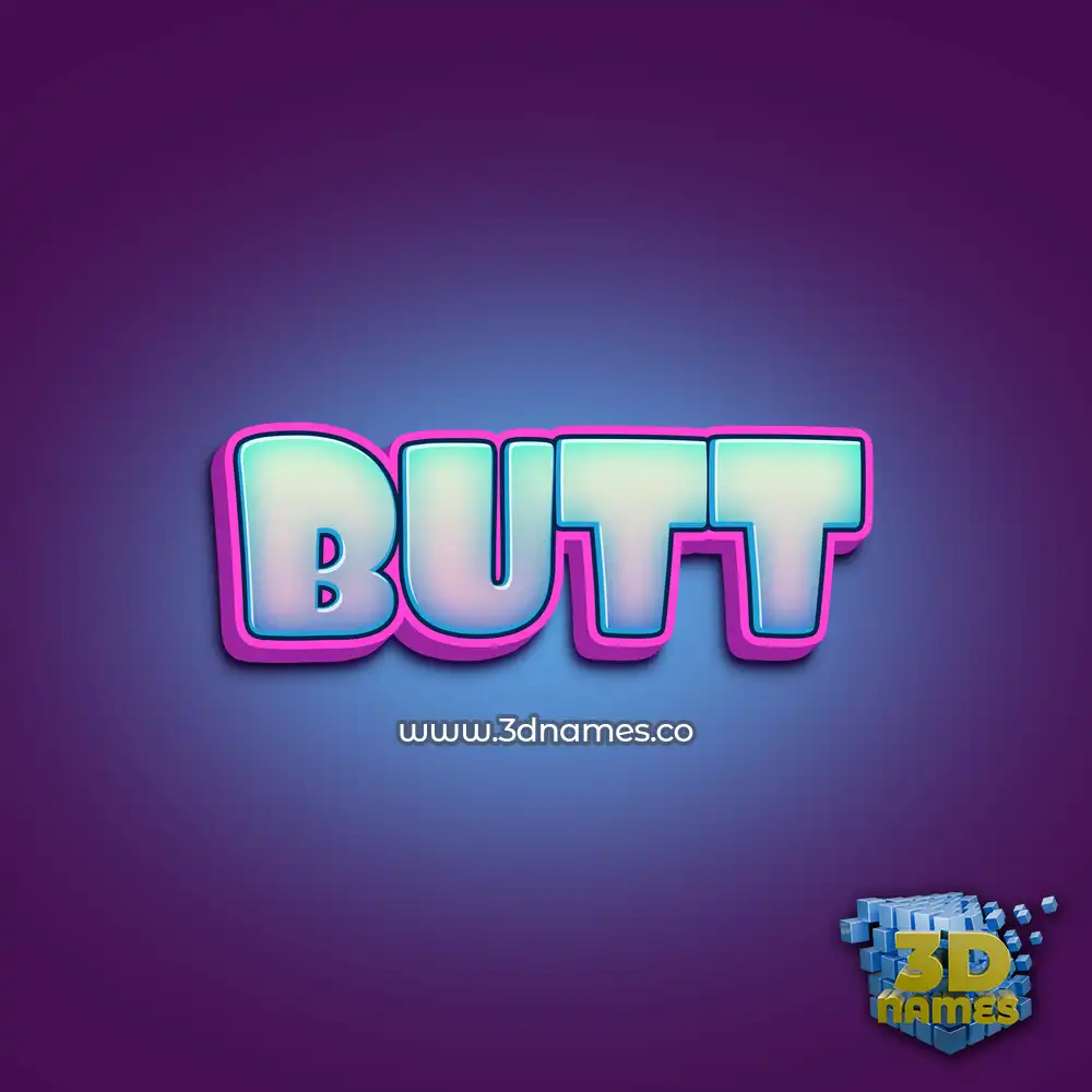 butt in Phat Purple style - 3D name wallpaper