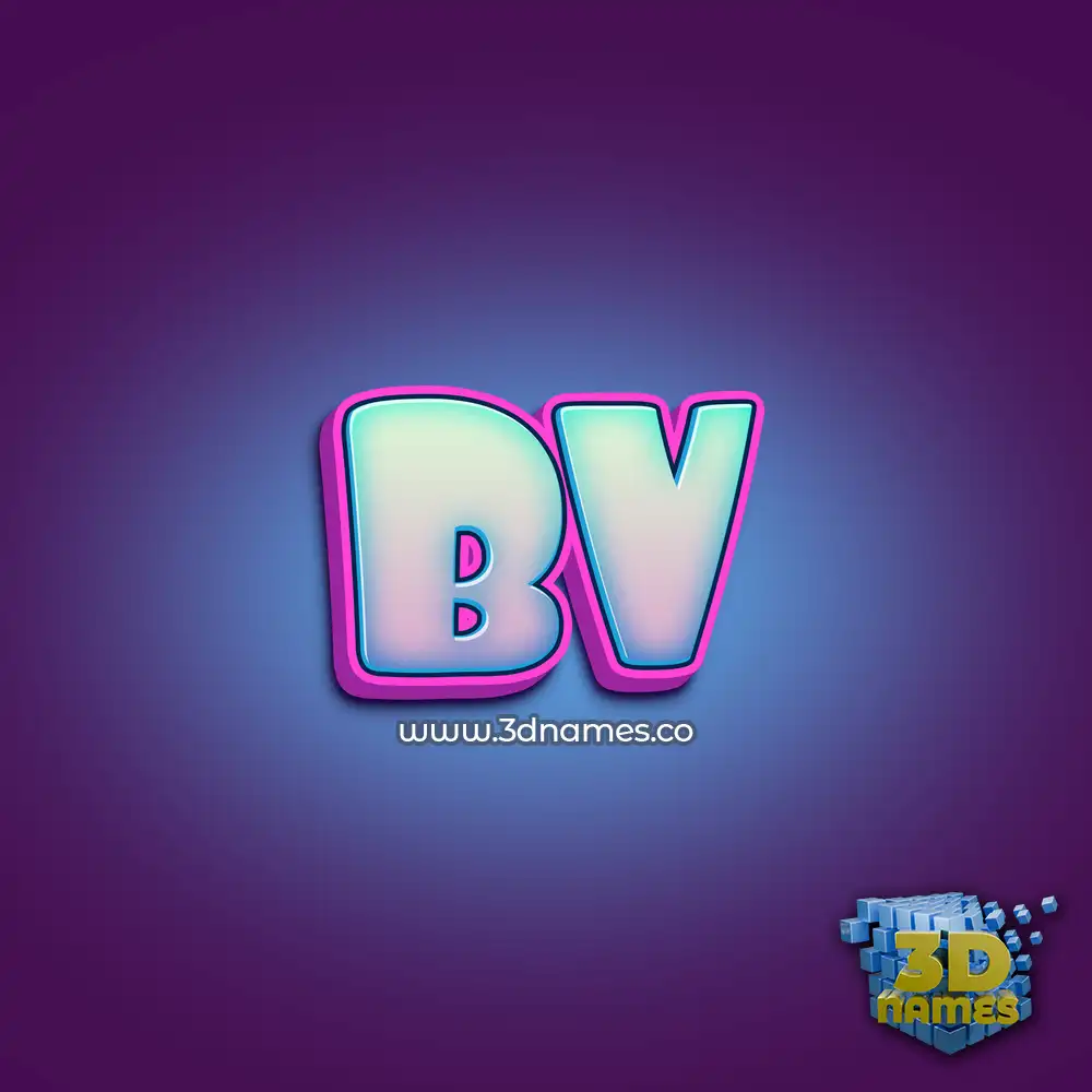 bv in Phat Purple style - 3D name wallpaper