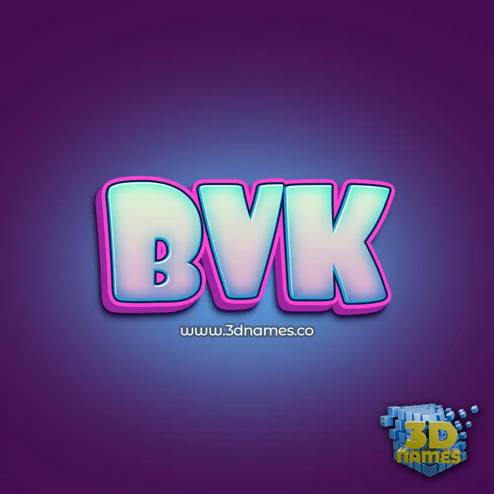 bvk in Phat Purple style - 3D name wallpaper