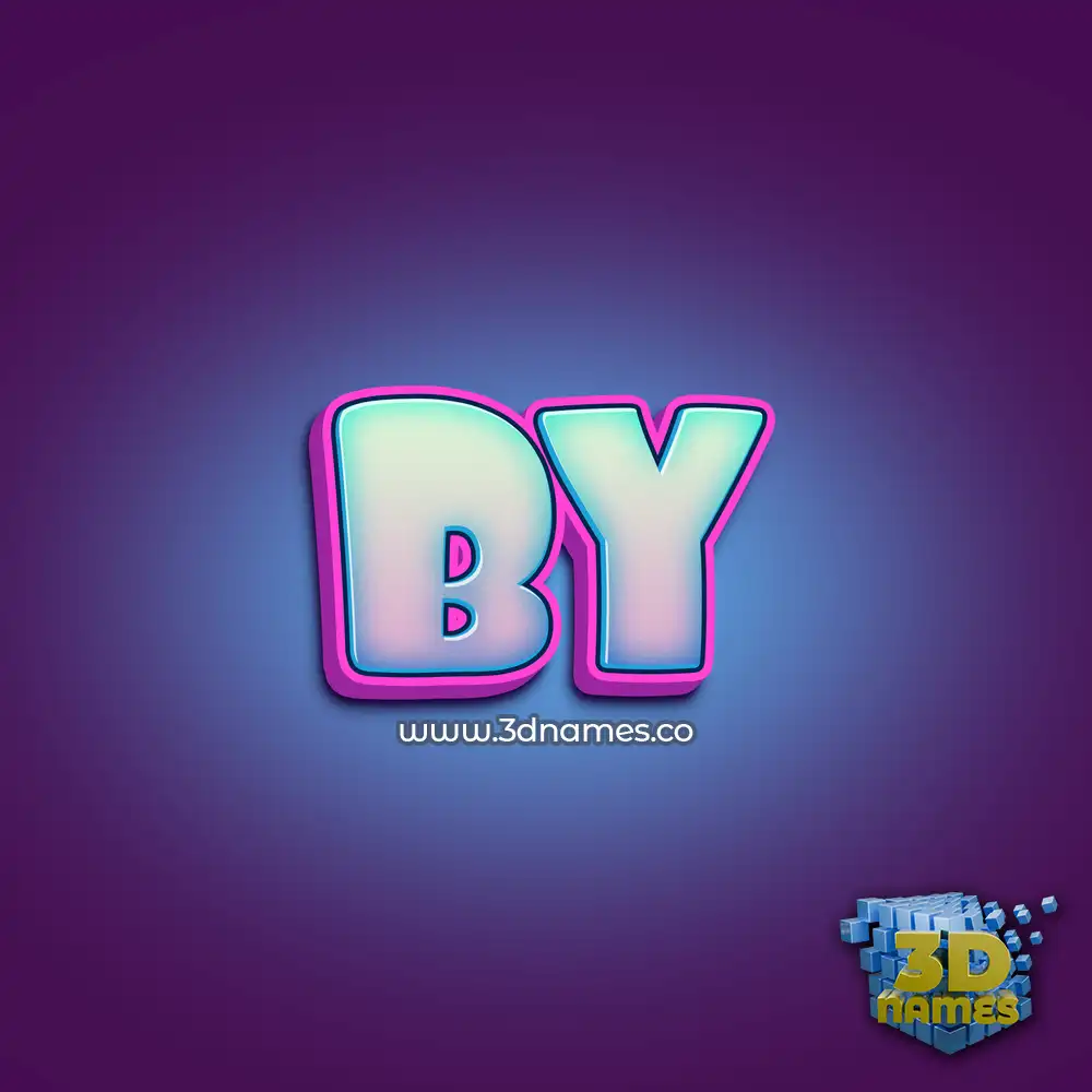by in Phat Purple style - 3D name wallpaper