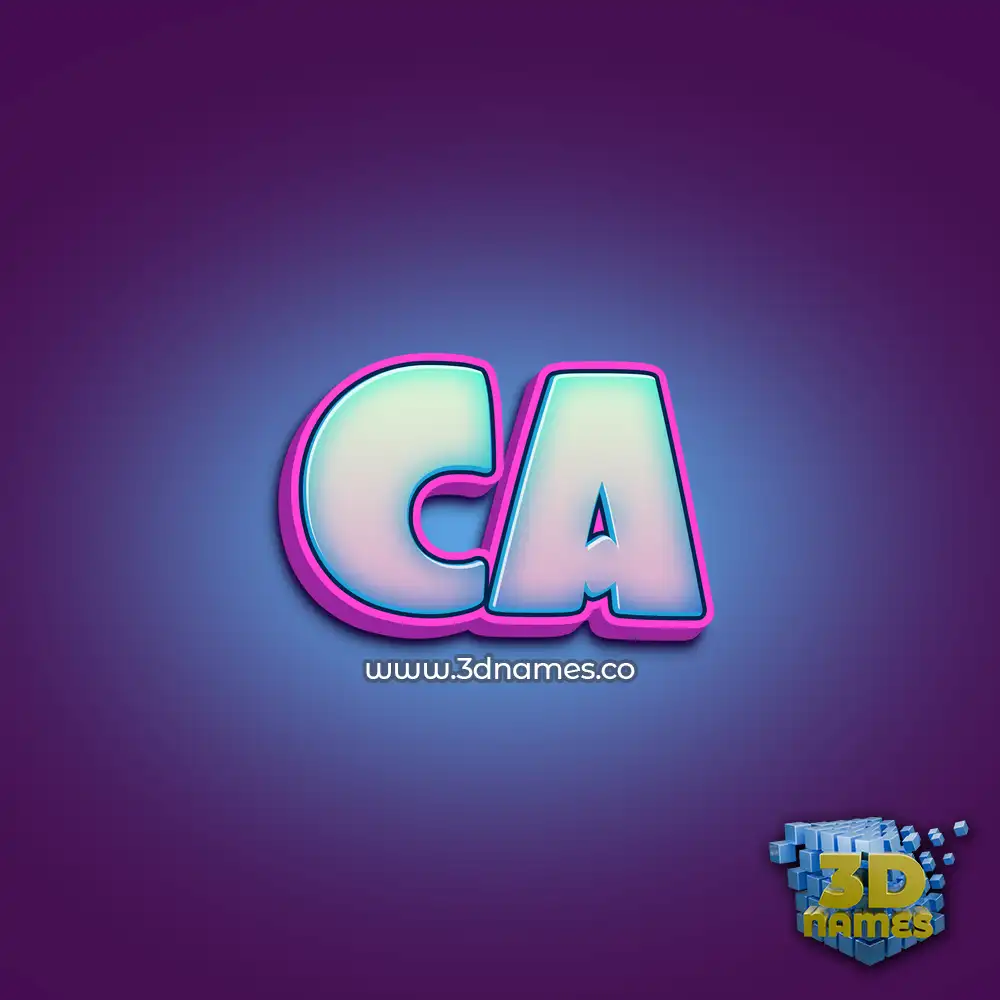 ca in Phat Purple style - 3D name wallpaper