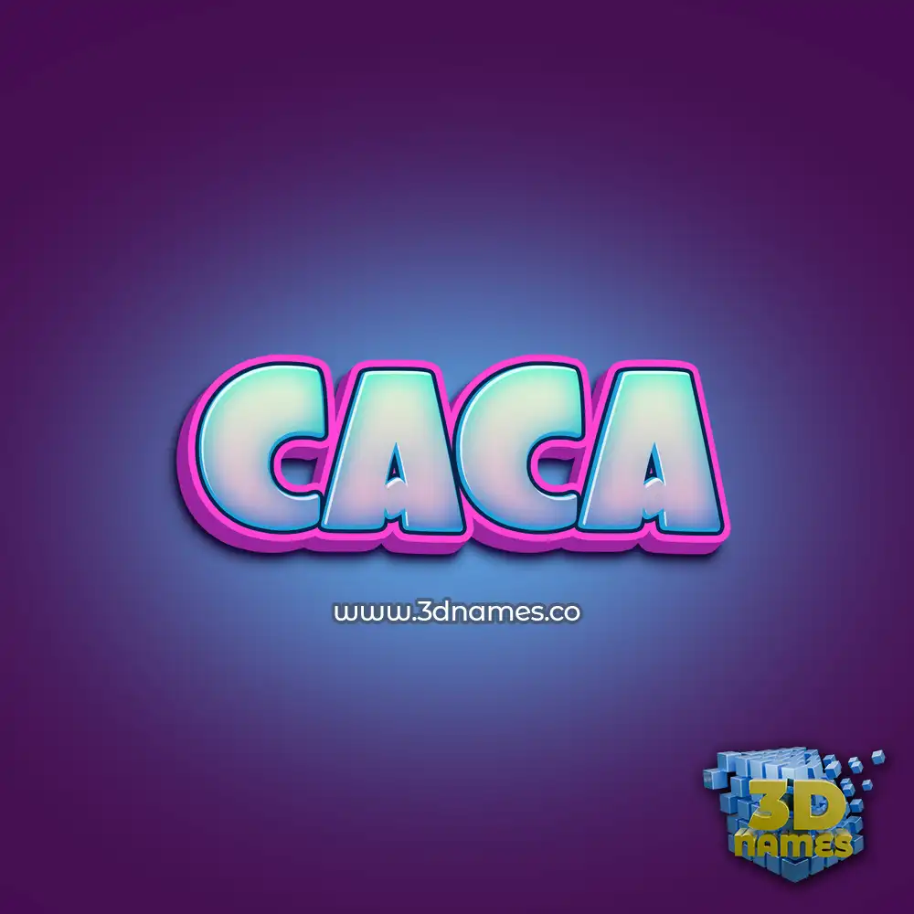 caca in Phat Purple style - 3D name wallpaper
