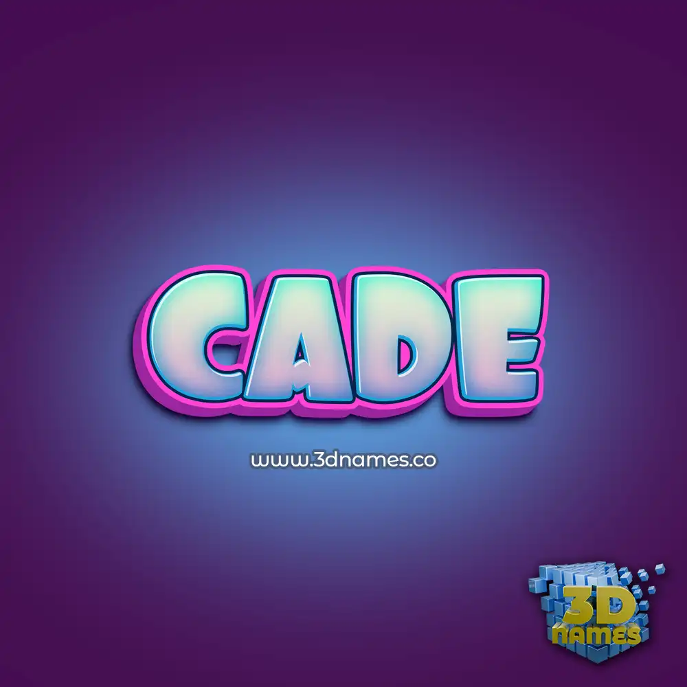 cade in Phat Purple style - 3D name wallpaper