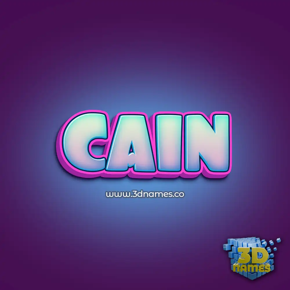 cain in Phat Purple style - 3D name wallpaper