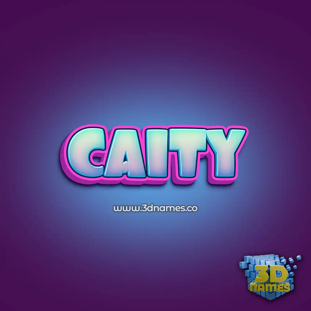 caity in Phat Purple style - 3D name wallpaper