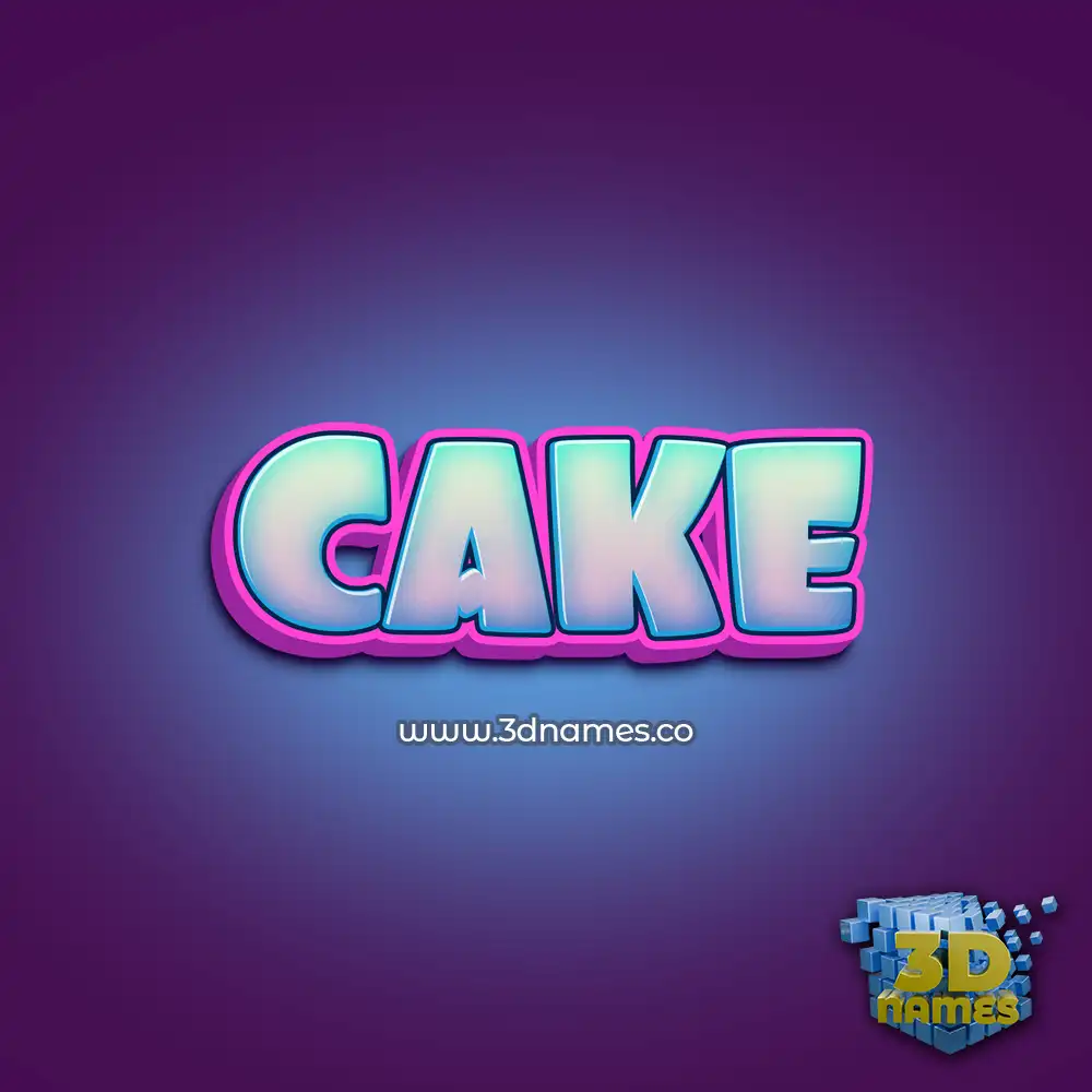 cake in Phat Purple style - 3D name wallpaper