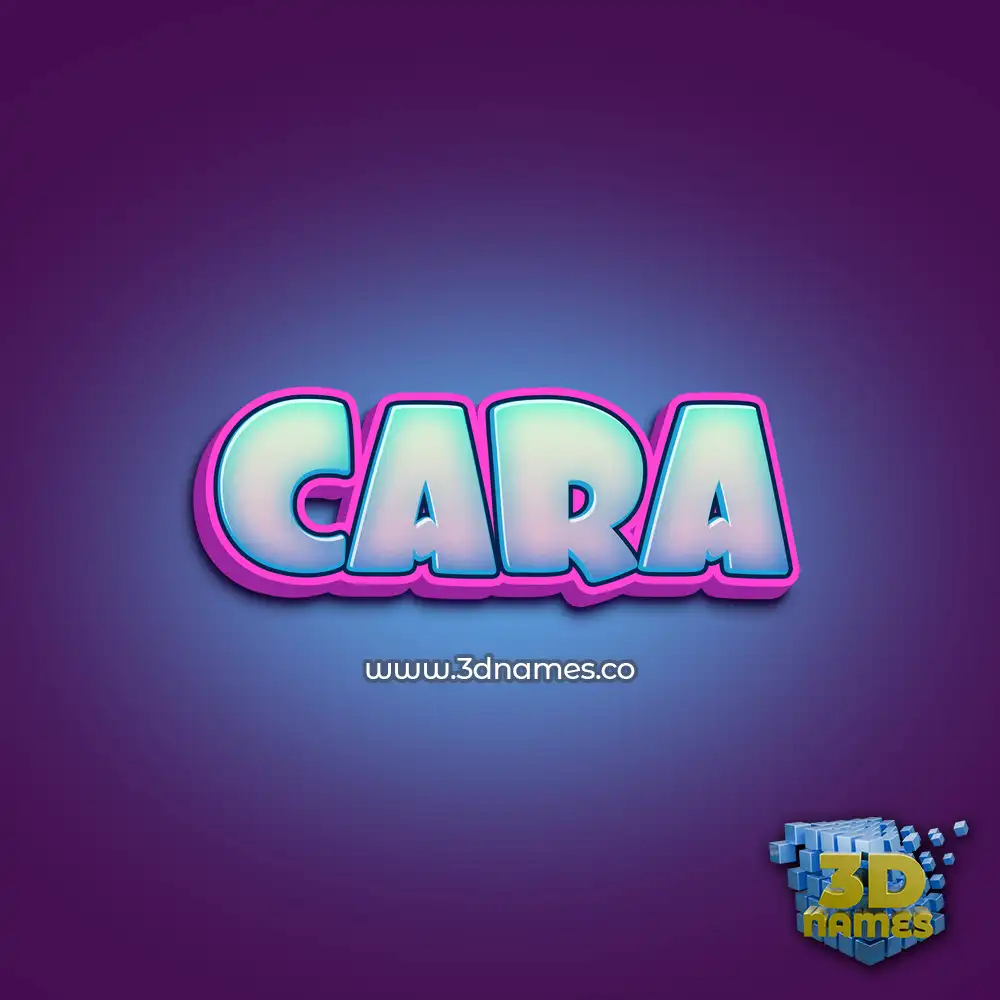 cara in Phat Purple style - 3D name wallpaper