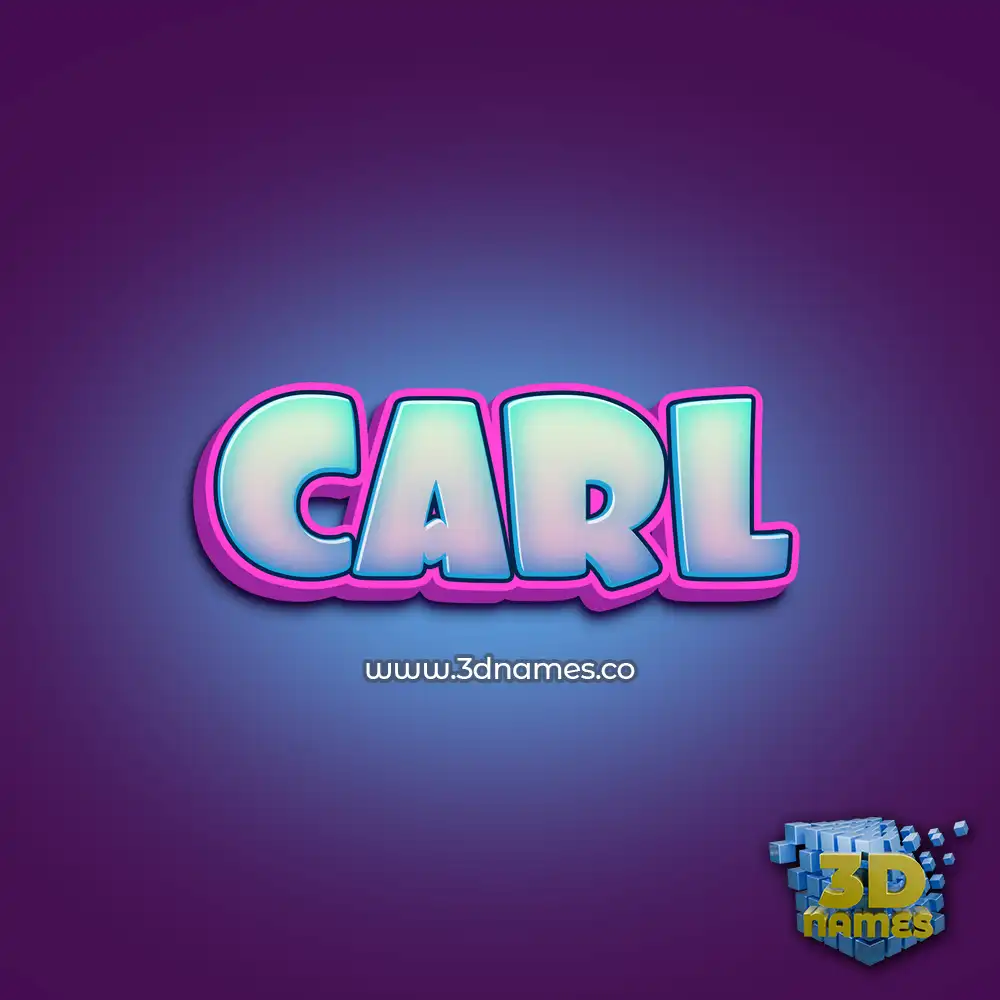 carl in Phat Purple style - 3D name wallpaper