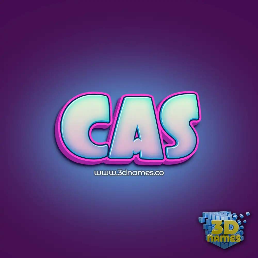 cas in Phat Purple style - 3D name wallpaper