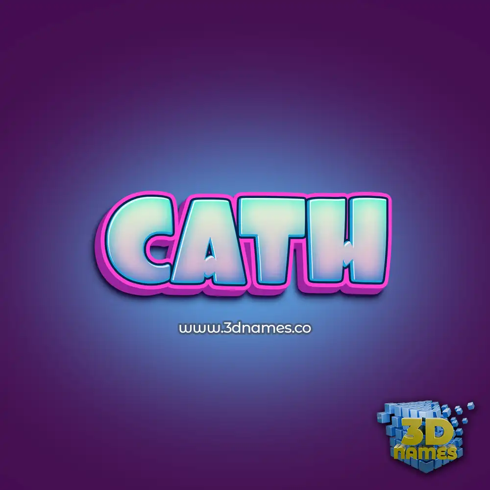 cath in Phat Purple style - 3D name wallpaper