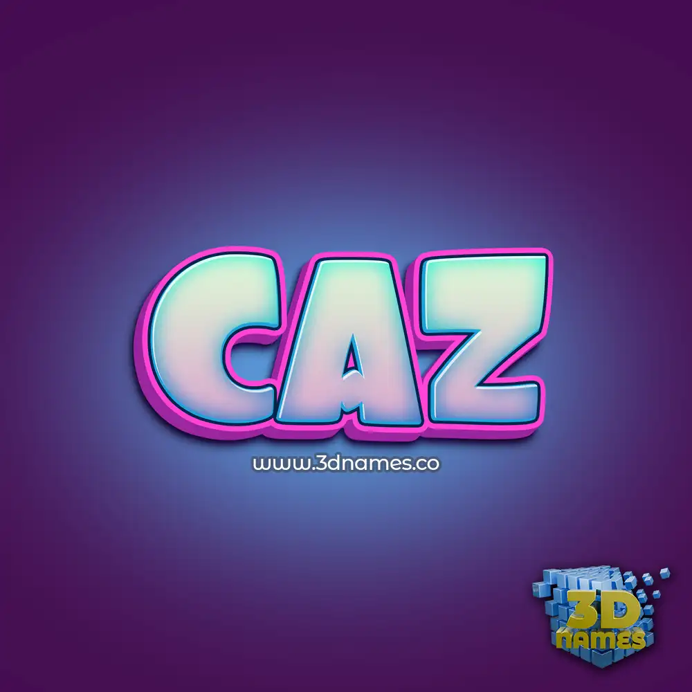 caz in Phat Purple style - 3D name wallpaper