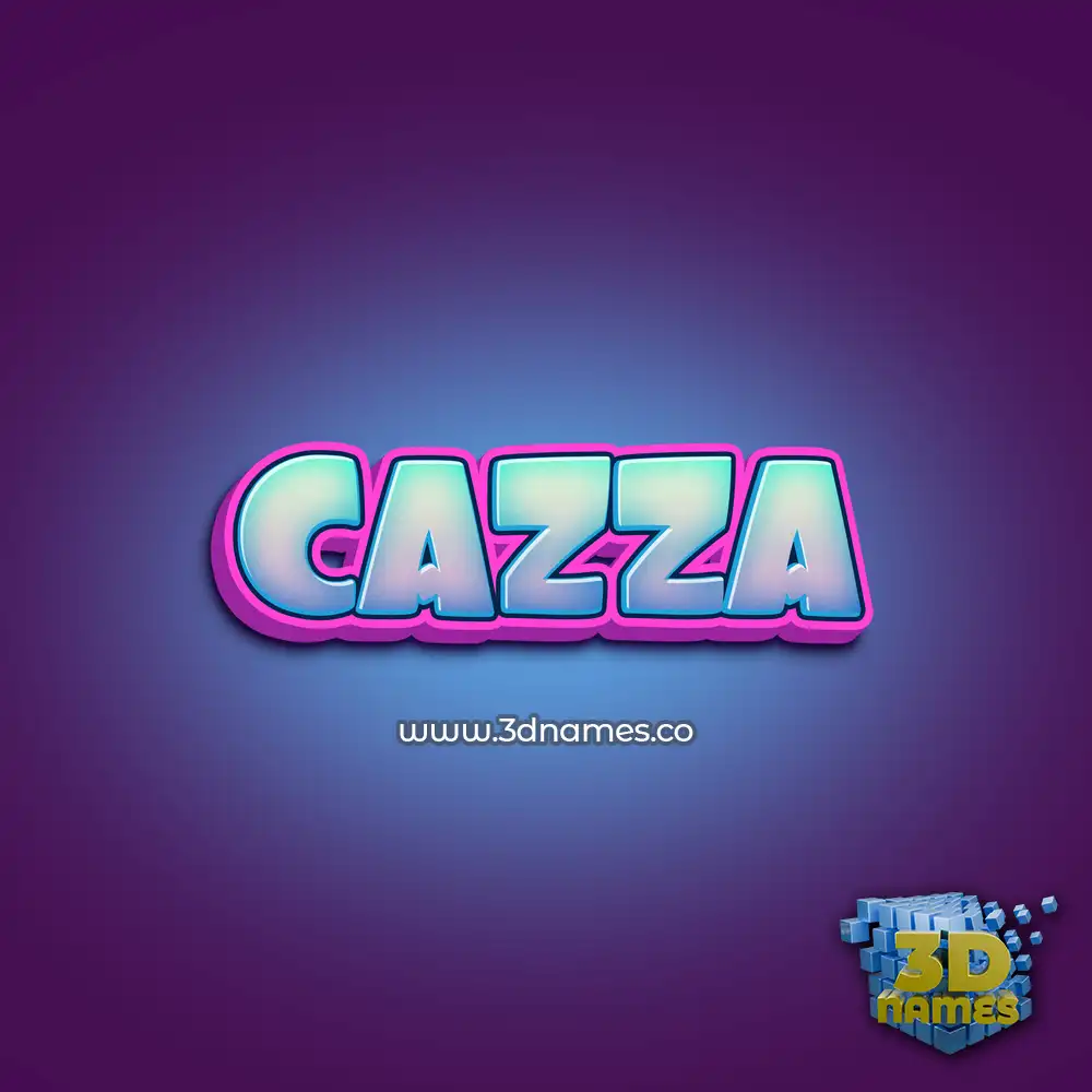 cazza in Phat Purple style - 3D name wallpaper