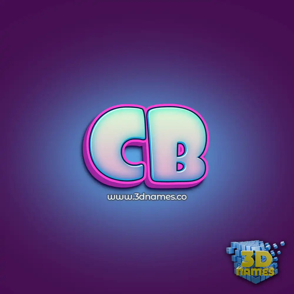 cb in Phat Purple style - 3D name wallpaper