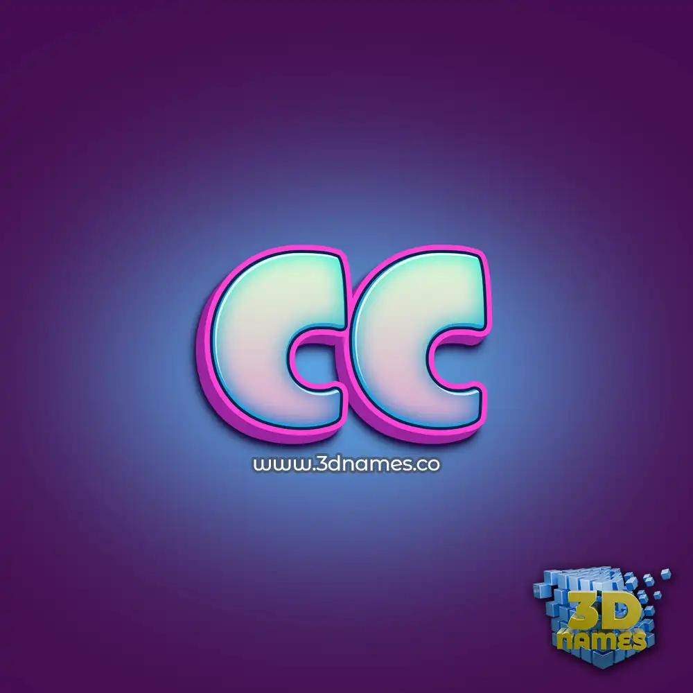 cc in Phat Purple style - 3D name wallpaper